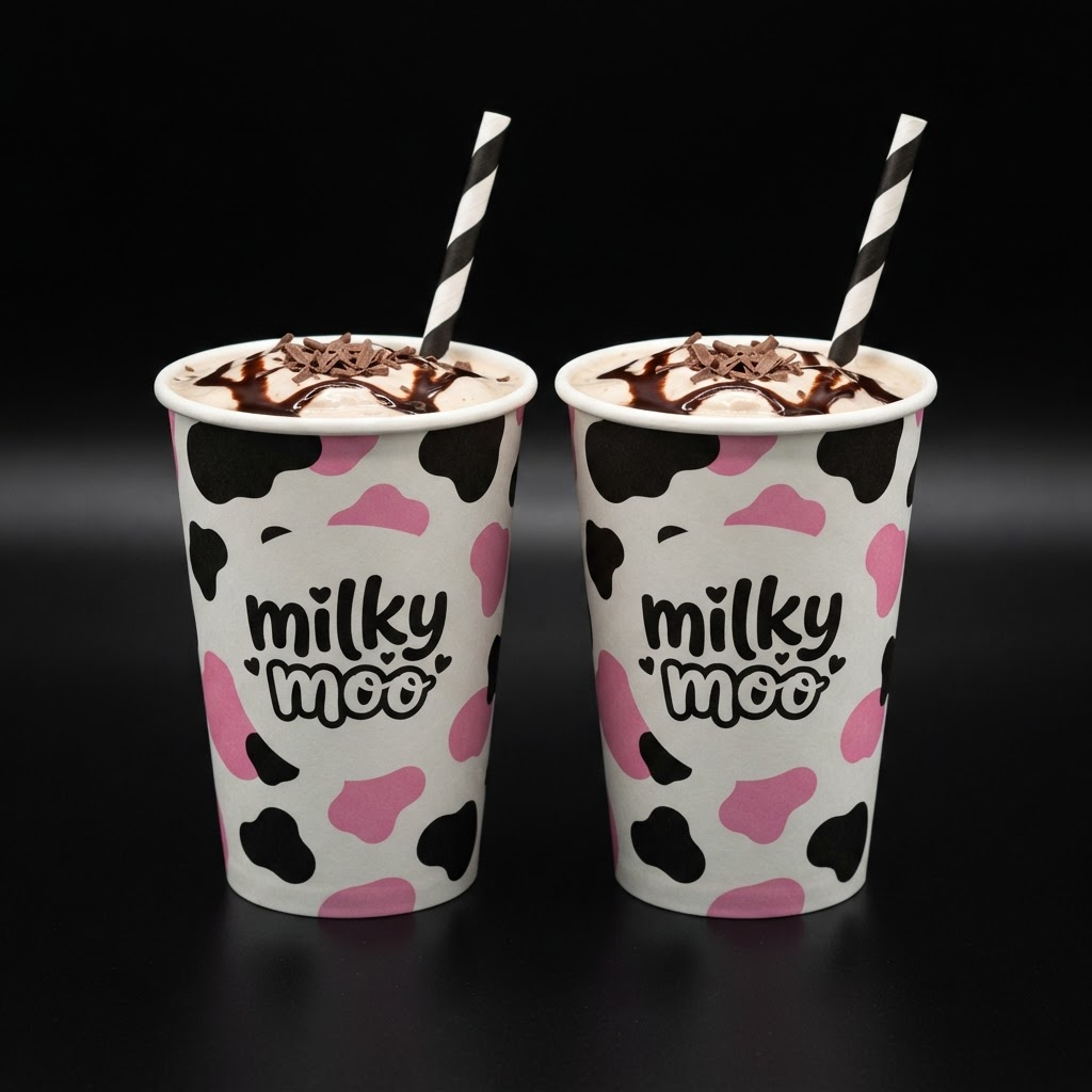 2 Copos de MilkyMoo 300ml